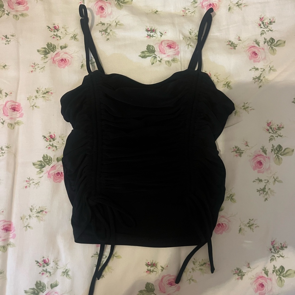 Black Rouched Tank Top Forever 21 Size Small